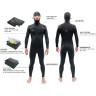 Гидрокостюм DAKINE MEN'S MISSION CHEST ZIP HOODED 4/3mm Black Размер XXL DK21M43HMZ (0604565433503)