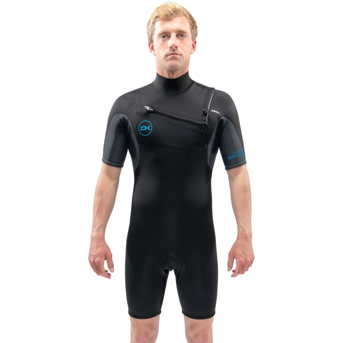 Гидрокостюм DAKINE MEN'S QUANTUM CHEST ZIP SHORTY 2/2mm Black/Grey, размер L DK22M22QSZ (0604565594006)