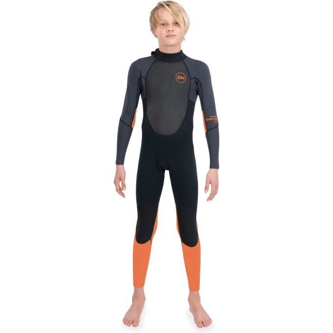 Гидрокостюм детский DAKINE KID'S QUANTUM BACK ZIP FULL SUIT 3/2mm F/L Black/Orange, размер 7 DK22K22QBZFL (0604565597960)