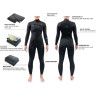 Гидрокостюм женский DAKINE WOMEN'S MISSION CHEST ZIP FULL SUIT 4/3mm Black Размер 14 DK21W43MZ (0604565436504)