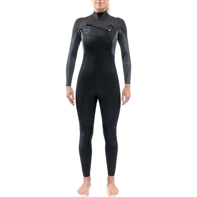 Гидрокостюм женский DAKINE WOMEN'S QUANTUM CHEST ZIP FULL SUIT 3/2mm Black/Grey Размер 12 DK22W32QZ (0604565597113)